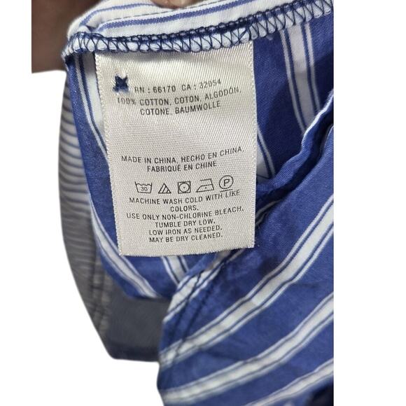 Anthropologie Maeve Wrap Dress Nlue and White Striped Long Sleeve Size 2 - Picture 4 of 8